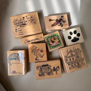 vintage rubber stamp craft lot add to bundle with 4 other listings for 5/$20 💥